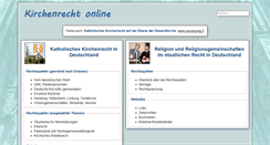 Desktop Screenshot of kirchenrecht-online.de