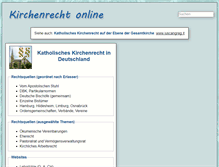 Tablet Screenshot of kirchenrecht-online.de